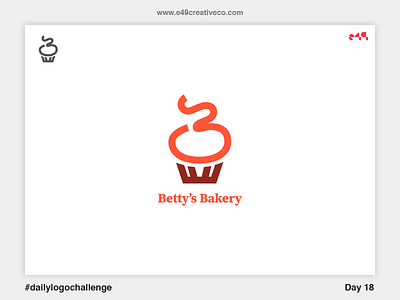 18 Betty's Bakery Logo b bakery challenge cupcake icon logo