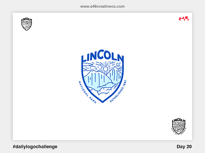 20/50 Lincoln Park challenge daily logo mountains national park