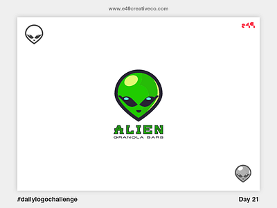 21 Alien Granola Bars Logo alien challenge daily granola logo