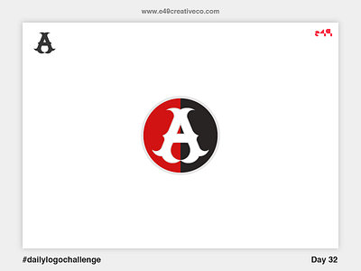 32/50 Logo for Atlas FC black futbol logo red soccer