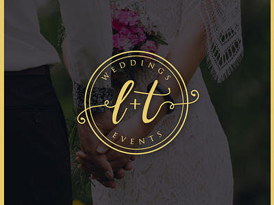 L+T Weddings and Events | Identity design and Logotype brand branding class design elegance events gold logo weddings