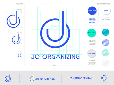 JO Organizing | Brand identity and logo design brand branding clean identity logo mark minimalist monogram simple