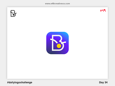 34/50 Bounce App Logo app b ball bounce gradient icon jump logo simple