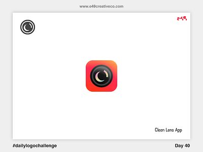 40 Clear Lens App Logo app camera iridiscent lens logo pastel