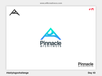 43/40 Pinnacle Architecture Firm Logo architects challenge daily logo mark pinnacle symbol