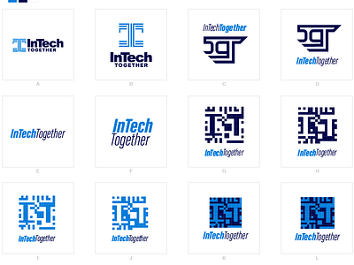 InTech Logo it logo symbol tech wordmark