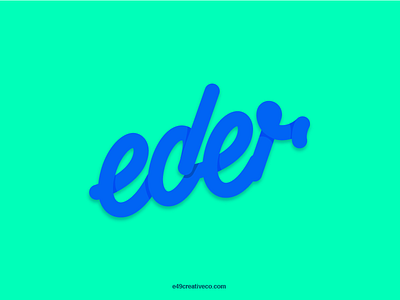 eder | Me bold eder fluid lettering logo mark monoline signature wordmark