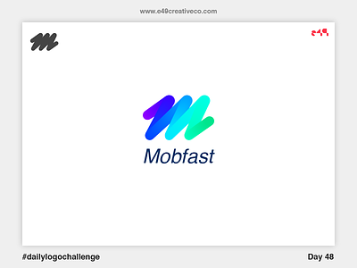 48/50 Mobfast Logo brand fast logo mark mobility