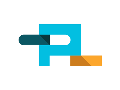 P Letterform abstract letter logo p