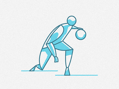 Basketball player Dribbbling