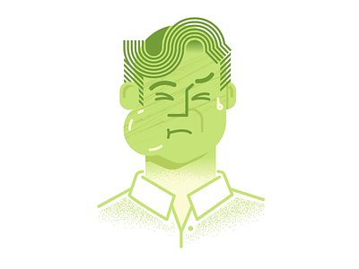 eating veggies disgusting green guy illustration illustration agency male