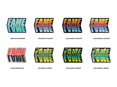 Lame Fame Enamel Pin bold enamelpin fame lame pin pin badge retro typography vintage