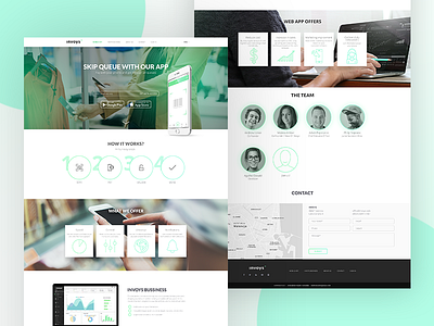 Invoys website design landing web