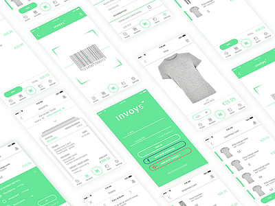 Invoys App design minimalist mobile payment receipt shop ui ux