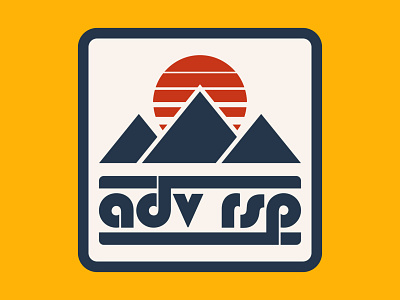 Adv Rsp retro mount adventure badge industrial logo logo mountains outdoor badge outdoors patch retro retro sun sun vintage wild wilderness