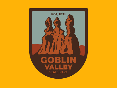 Goblin Valley adventure badge goblin valley logo national park outdoor badge outdoors patch retro retro badge retro design retro patch utah vintage wilderness
