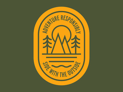 Between Every Two Pines... adventure badge illustration line art badge logo mountain badge outdoor badge outdoor logo outdoors patch retro retro logo wilderness