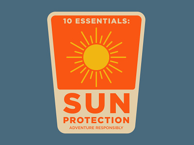 Sun Protection adventure badge logo national park outdoor badge outdoors patch retro vintage wilderness
