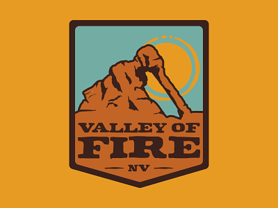 Valley Of Fire adventure badge desert logo nevada outdoor badge outdoors patch retro valley of fire vintage wilderness