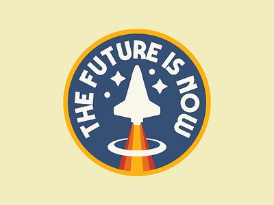 The Future badge patch retro retro space space space badge vintage