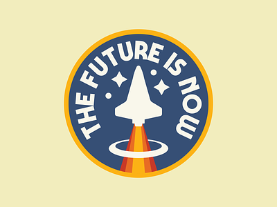 The Future badge patch retro retro space space space badge vintage