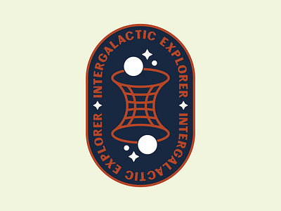 Intergalactic Wormhole badge patch retro retro badge retro space space space patch vintage