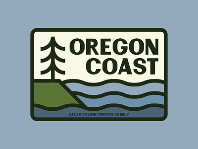 Oregon Coast badge logo oregon coast outdoor badge outdoors patch retro retro badge retro design vintage wilderness