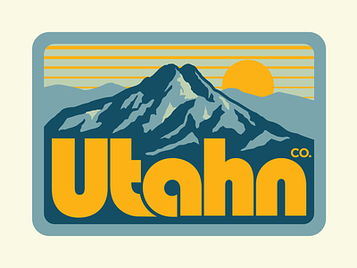 Utahn badge logo mountain badge mountain logo outdoors patch retro utah designer utah logo utahn vintage wilderness