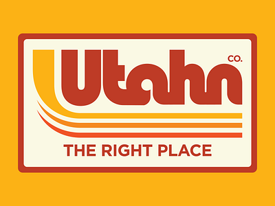 Utahn Co. Retro badge branding design logo outdoor logo outdoors patch retro utah utahn vintage