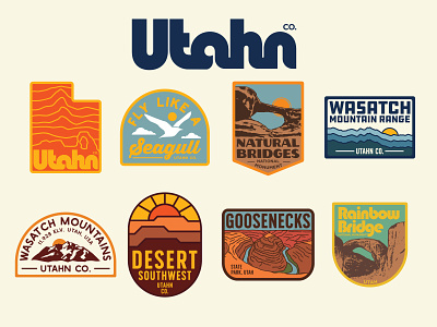 Utahn Part 2 badge design logo outdoors patch retro utah utah design utah logo utahn vintage wilderness