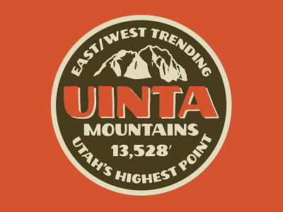 Uinta Mountains badge design logo outdoor logo outdoors patch retro uinta uinta badge uinta logo uinta mountains vintage wilderness