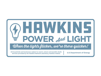 Hawkins Power and Light badge design hawkins hawkins indiana hawkins laboratory patch retro stranger things vintage