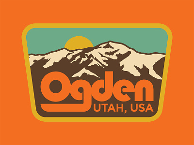 Ogden Utah badge design logo ogden ogden utah outdoors patch retro utah badge utah patch vintage