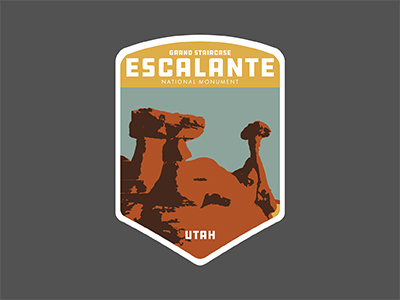 Grand Staircase badge escalante grand staircase gsenm national monument patch retro utah