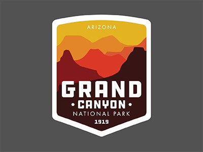Grand Canyon arizona az badge grand canyon grand canyon national park national park patch retro sticker vintage