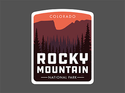 Rocky Mountain badge colorado national park patch retro rmnp rocky mountain rocky mountain national park sticker vintage
