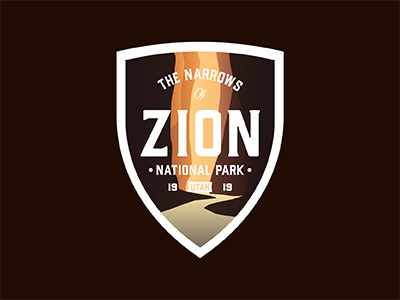 Zion Narrows badge logo narrows national park patch retro utah vintage zion zion narrows zion national park