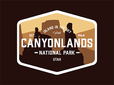 Island In The Sky badge canyonlands canyonlands national park label patch retro southern utah utah vintage