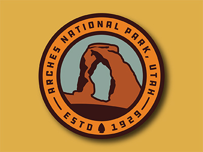Arches Badge arches national park badge delicate arch patch utah