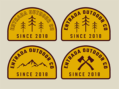 Entrada Outdoor Badges badge clean outdoor patch retro simple vintage wilderness
