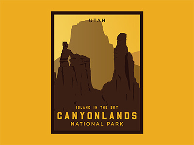 Canyonlands Poster badge canyonlands canyonlands national park label patch retro southern utah utah vintage
