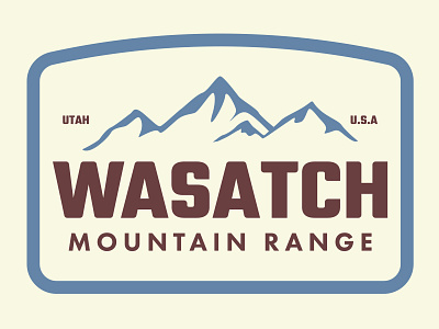 Wasatch Patch badge design illustration logo mountain mountain range outdoors patch retro sticker utah wilderness