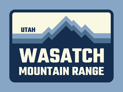 Wasatch Patch adventure badge design logo mountains outdoors patch retro sticker utah vintage wilderness