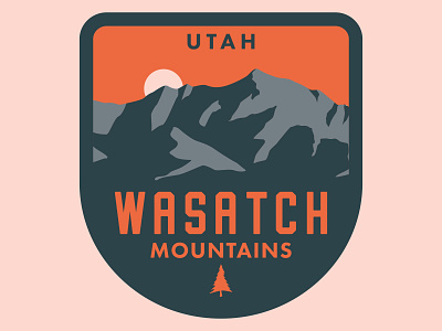 Wasatch Hat Patch 2 adventure badge icon illustration logo northern utah outdoor badge outdoor patch outdoors patch retro utah vintage wilderness