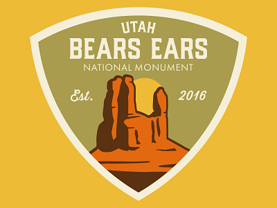 Bears Ears Patch adventure badge icon illustration logo outdoors patch retro southern utah utah vintage wilderness