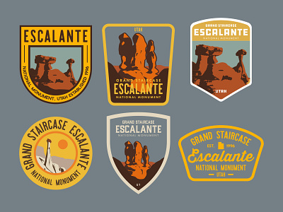 Escalante Ideas adventure badge desert icon logo national park outdoors patch retro southern utah sticker utah vintage wilderness