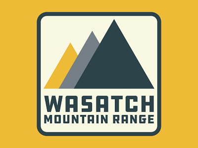 Retro Wasatch adventure badge icon logo mountains outdoors patch retro utah vintage wilderness