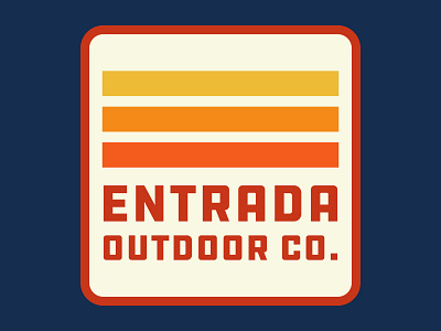 Entrada Hat Patch badge design icon logo mountains outdoors patch retro utah vintage