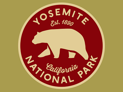 Yosemite Circle Badge adventure badge california design icon illustration logo national park nps outdoors patch retro sticker vintage wilderness yosemite yosemite national park