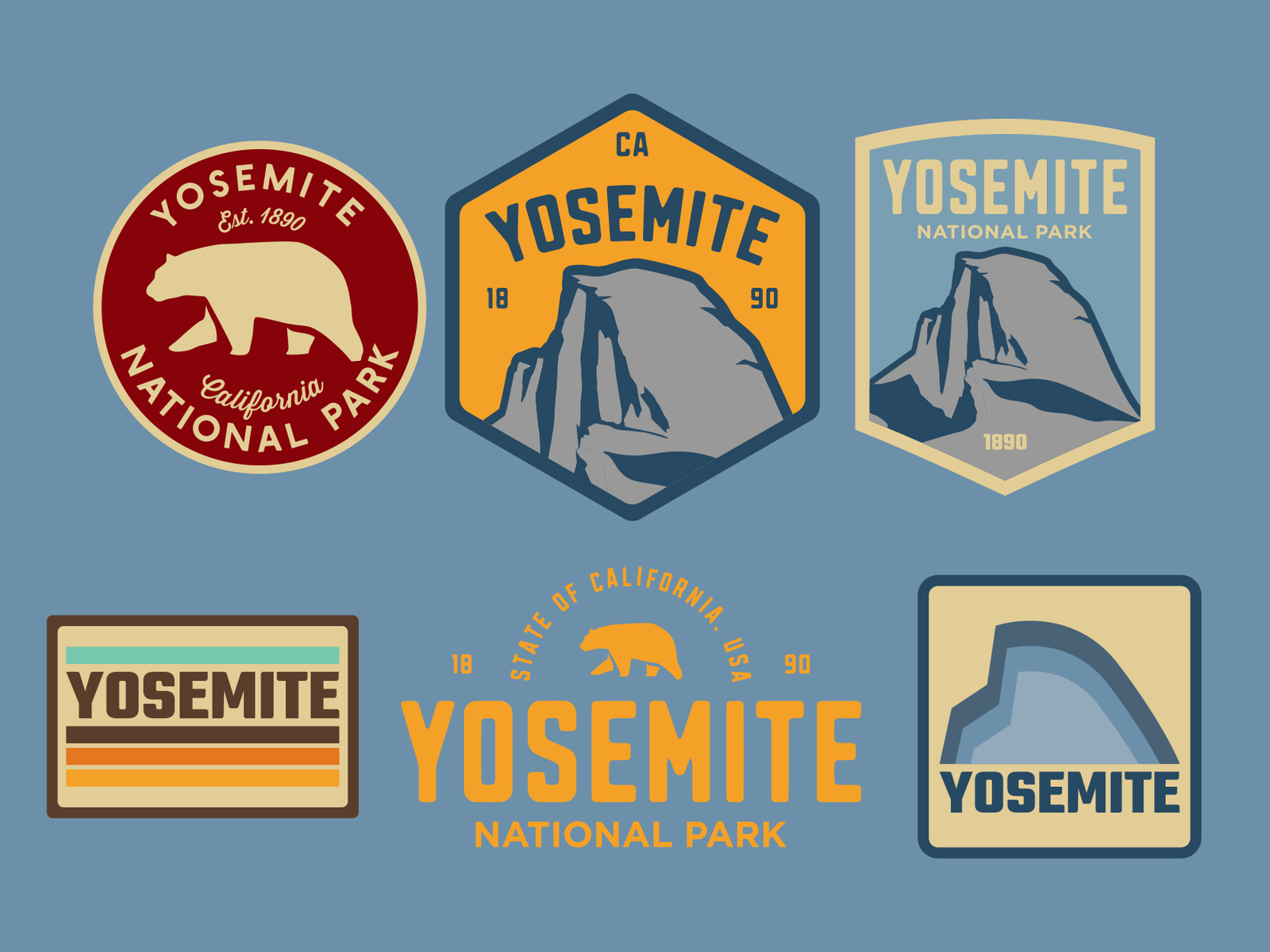 Yosemite Badges by Phill Monson on Dribbble